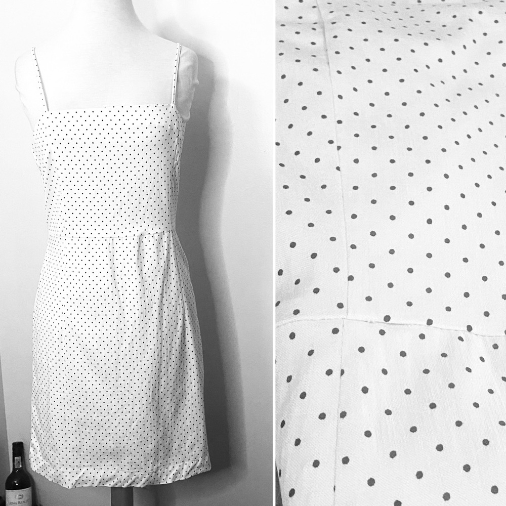 Forever 21 White/Black polka dot stretchy dress